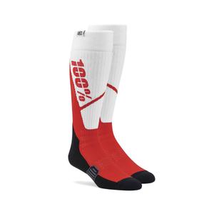 Ponožky 100% - USA Torque MX bielo-červené