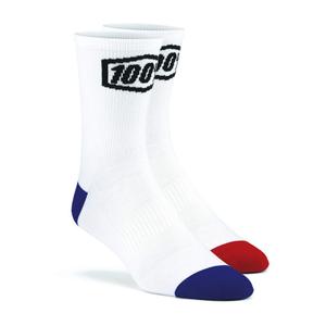 Ponožky 100%-USA Terrain MTB biele
