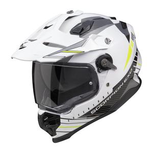 Enduro helma Scorpion ADF-9000 Air Feat matná bielo-čierno-fluo žltá