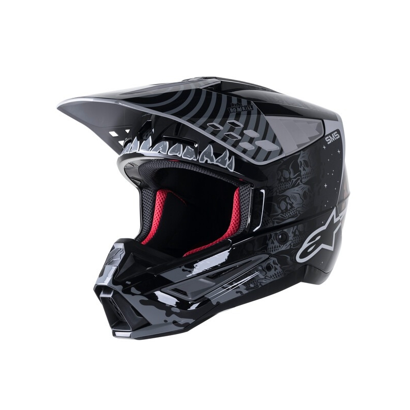 Motokrosová prilba Alpinestars S-M5 Solar Flare čierno-šedá výpredaj