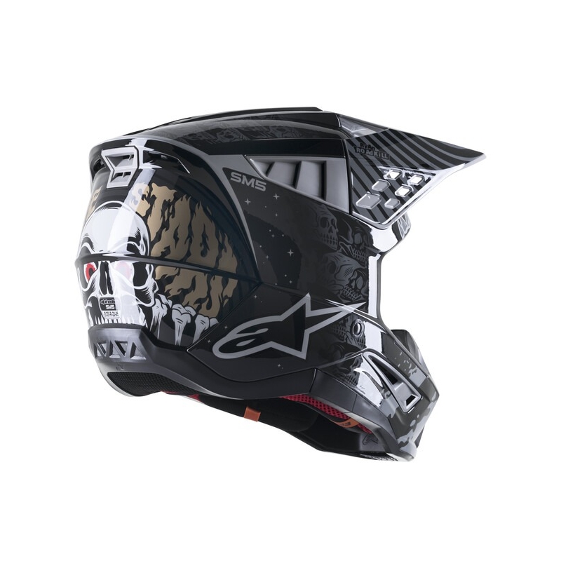 Motokrosová prilba Alpinestars S-M5 Solar Flare čierno-šedá výpredaj