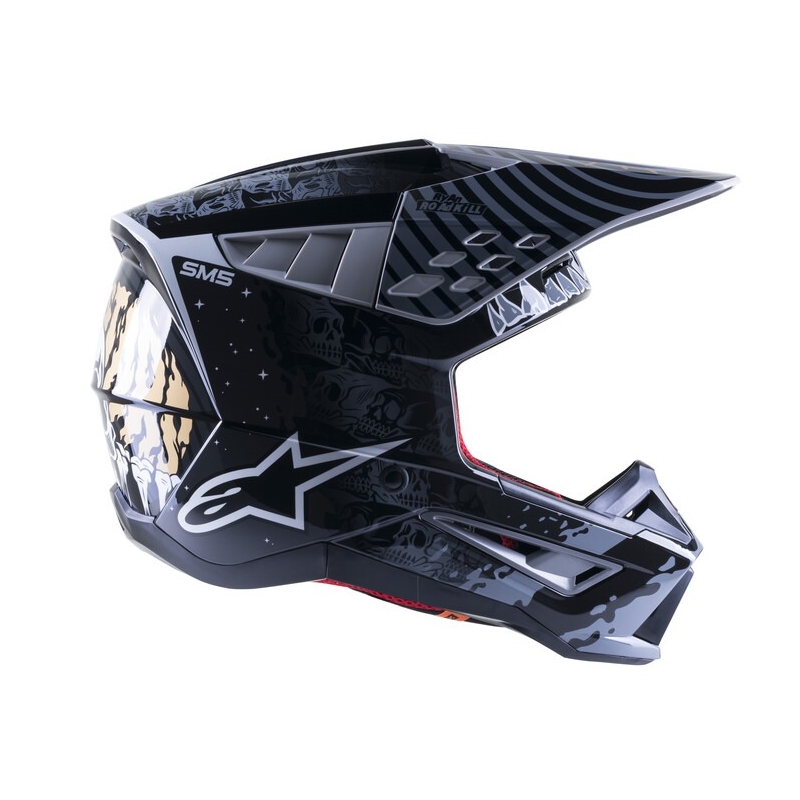 Motokrosová prilba Alpinestars S-M5 Solar Flare čierno-šedá výpredaj