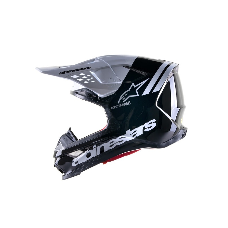 Motokrosová prilba Alpinestars Supertech S-M8 Radium 2 čierno-biela