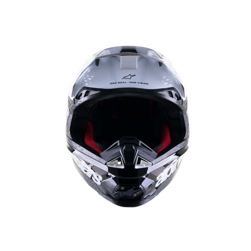 Motokrosová prilba Alpinestars Supertech S-M8 Radium 2 čierno-biela