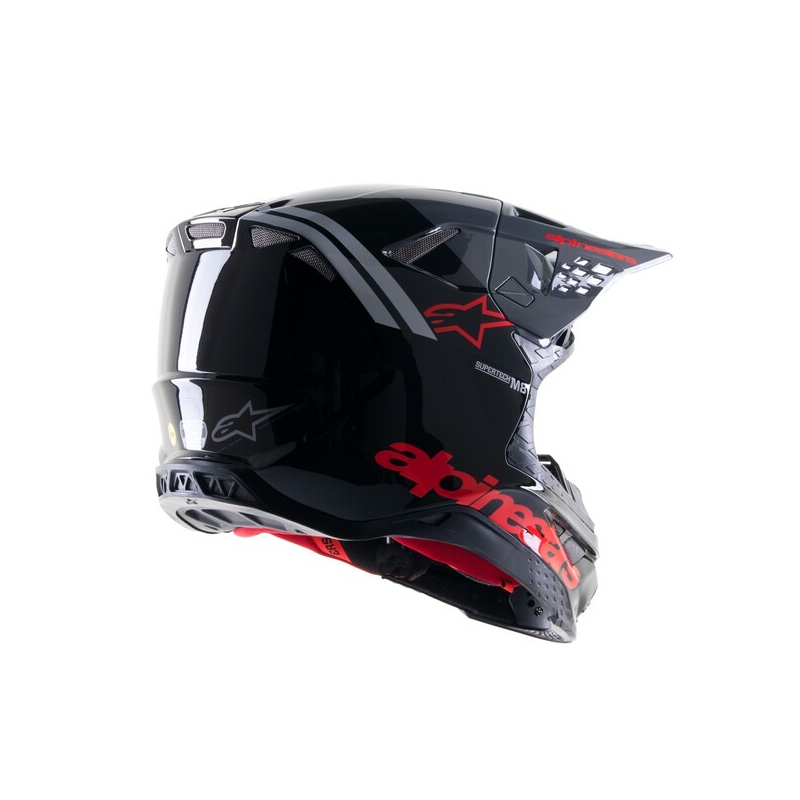 Motokrosová prilba Alpinestars Supertech S-M8 Radium 2 čierno-šedo-červená