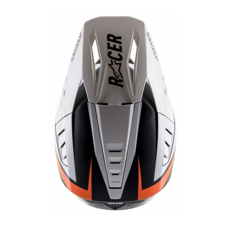 Motokrosová prilba Alpinestars S-M5 Rayon čierno-bielo-fluorescenčno oranžová matná