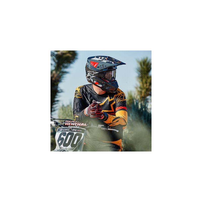 Motokrosová prilba Alpinestars S-M5 Rover antracit-fluorescenčno červeno-maskáčová šedá