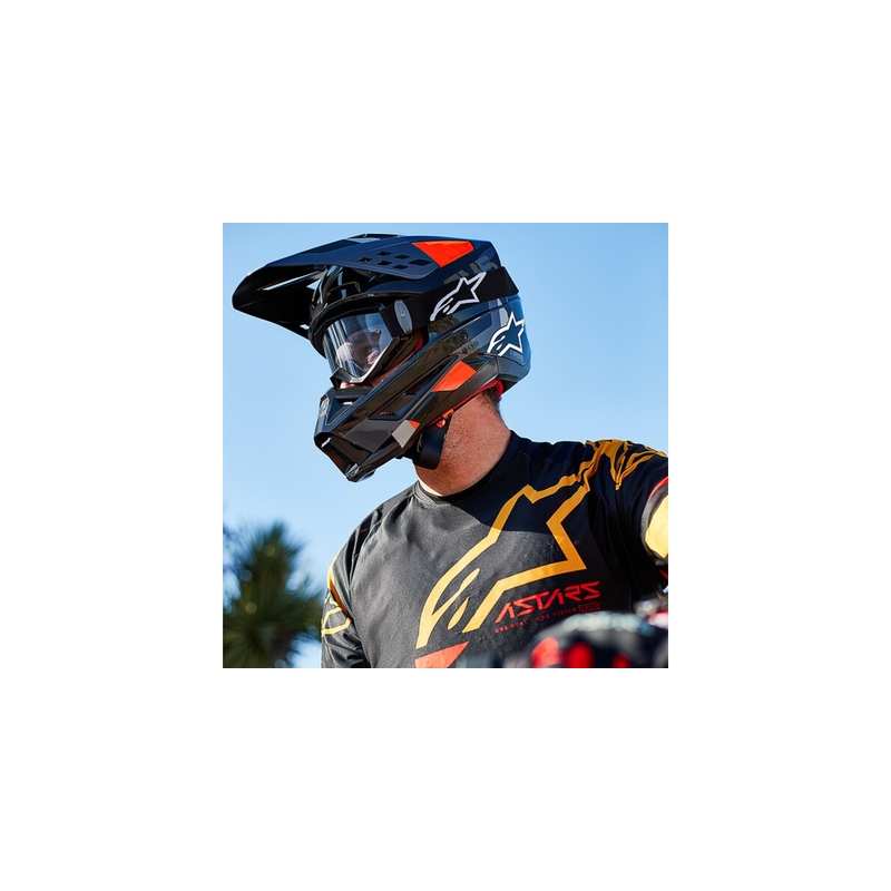 Motokrosová prilba Alpinestars S-M5 Rover antracit-fluorescenčno červeno-maskáčová šedá