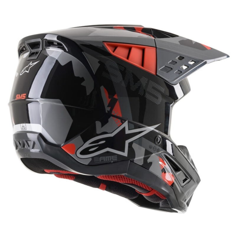 Motokrosová prilba Alpinestars S-M5 Rover antracit-fluorescenčno červeno-maskáčová šedá