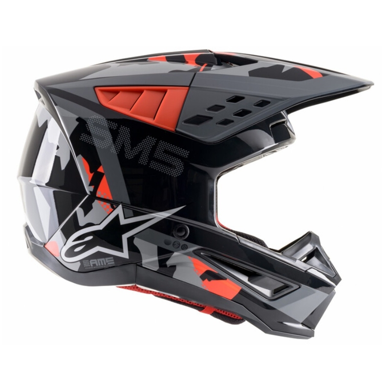 Motokrosová prilba Alpinestars S-M5 Rover antracit-fluorescenčno červeno-maskáčová šedá