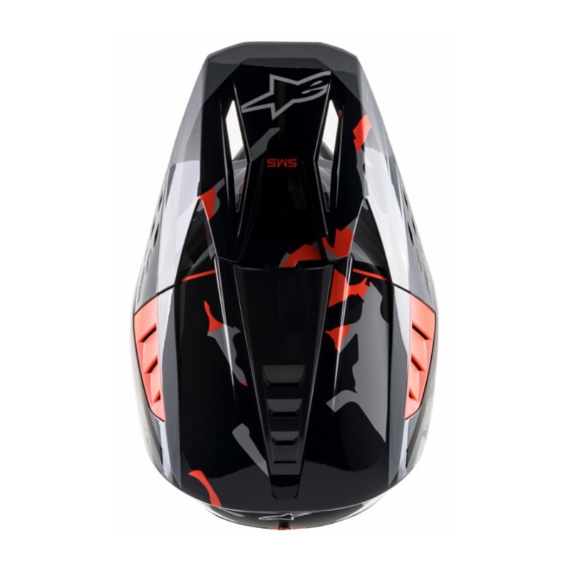 Motokrosová prilba Alpinestars S-M5 Rover antracit-fluorescenčno červeno-maskáčová šedá