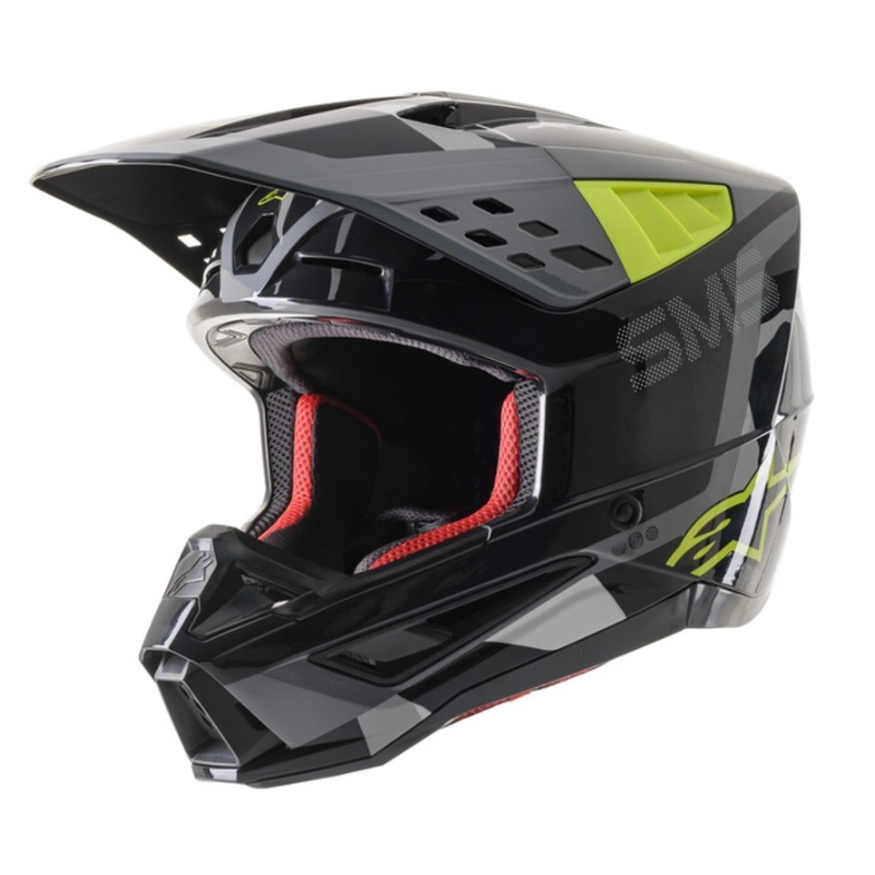 Motokrosová prilba Alpinestars S-M5 Rover antracitovo-fluorescenčno žlto-maskáčová šedá