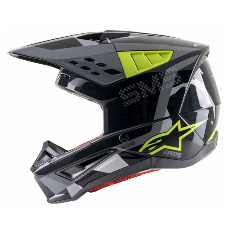 Motokrosová prilba Alpinestars S-M5 Rover antracitovo-fluorescenčno žlto-maskáčová šedá