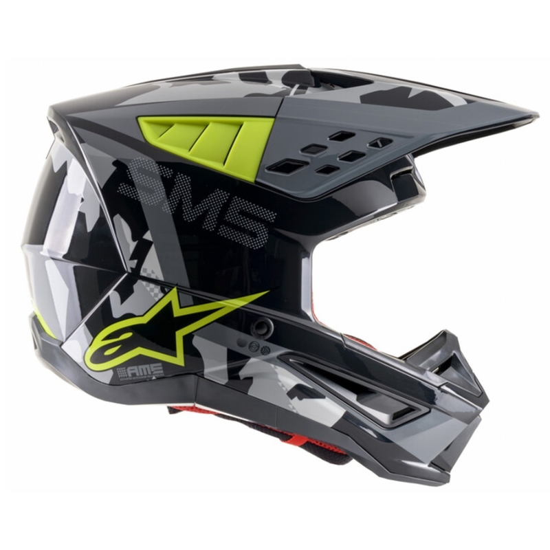 Motokrosová prilba Alpinestars S-M5 Rover antracitovo-fluorescenčno žlto-maskáčová šedá