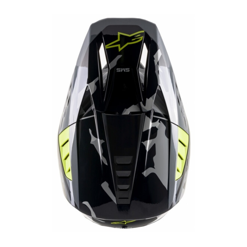 Motokrosová prilba Alpinestars S-M5 Rover antracitovo-fluorescenčno žlto-maskáčová šedá