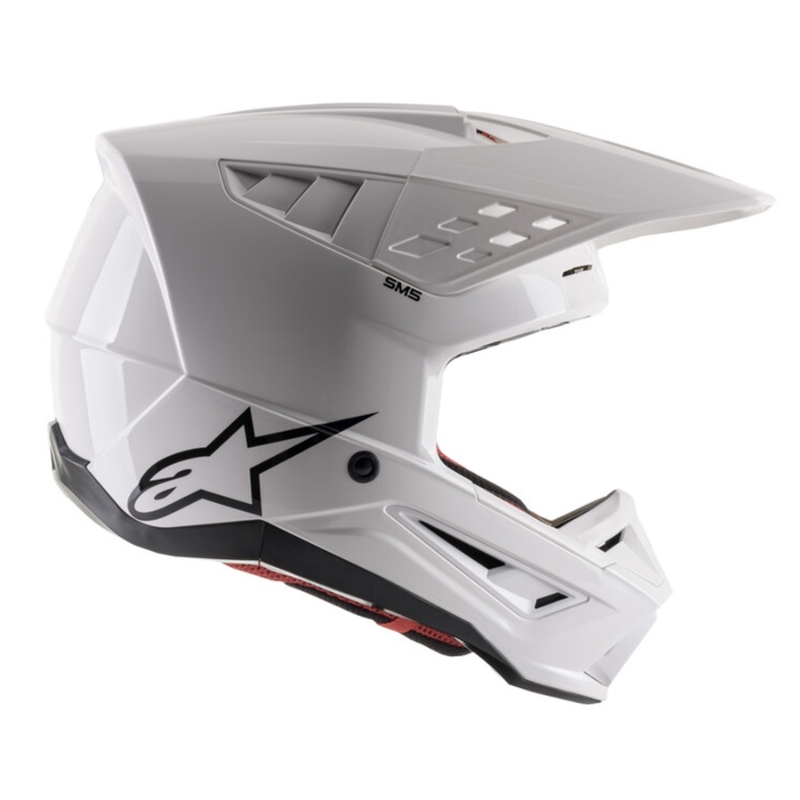 Motokrosová prilba Alpinestars S-M5 Solid biela lesklá