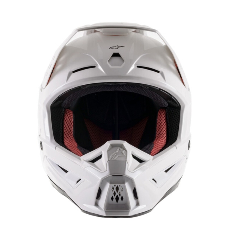 Motokrosová prilba Alpinestars S-M5 Solid biela lesklá