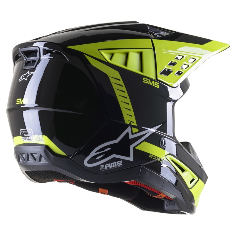Motokrosová prilba Alpinestars S-M5 Beam čierno-antracitovo-fluorescenčno žltá lesklá