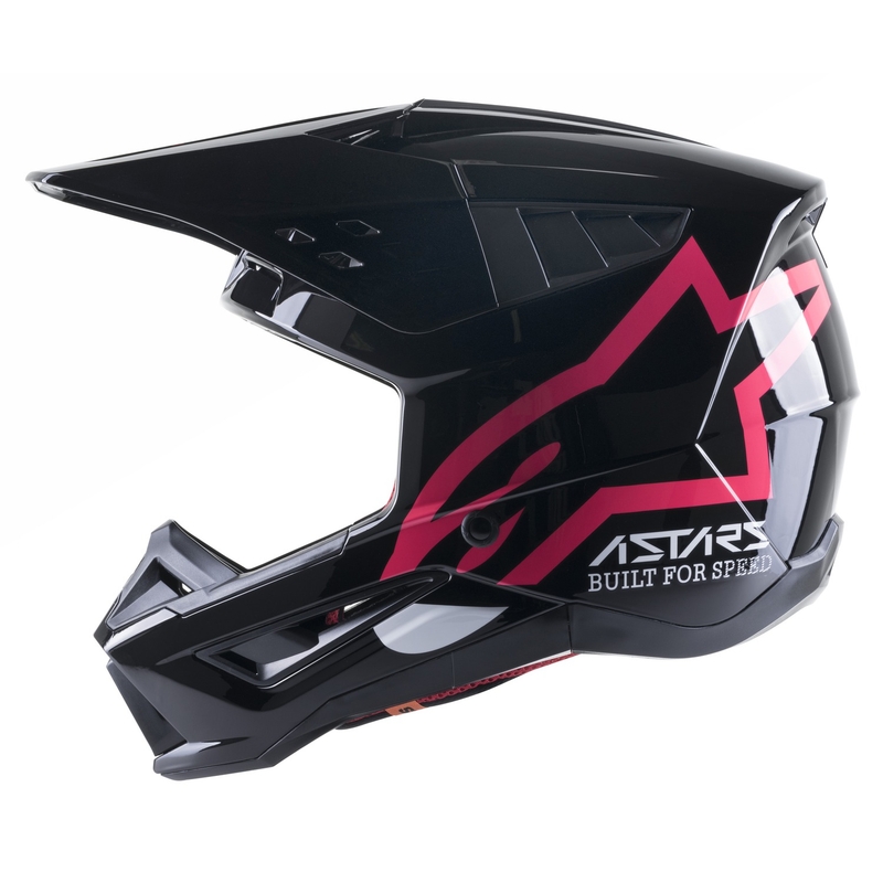 Motokrosová prilba Alpinestars S-M5 Compass čierno-ružová