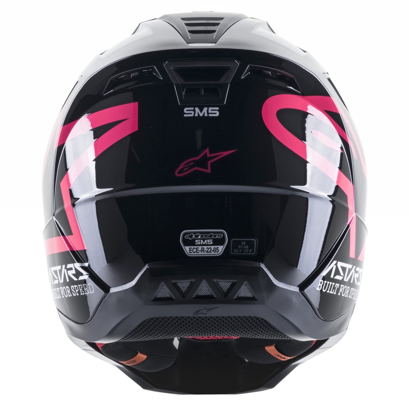 Motokrosová prilba Alpinestars S-M5 Compass čierno-ružová