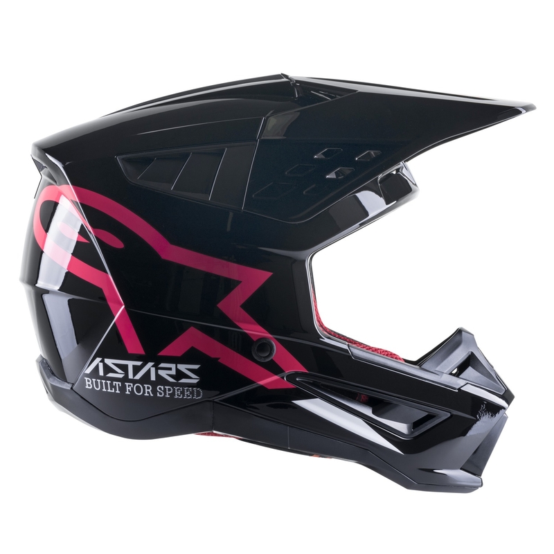 Motokrosová prilba Alpinestars S-M5 Compass čierno-ružová