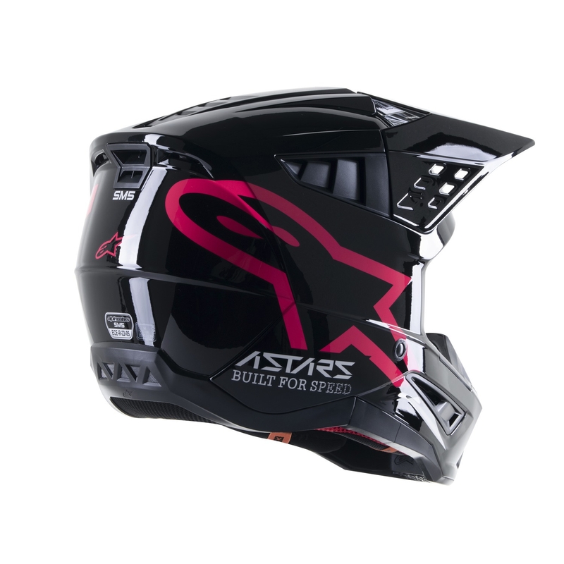 Motokrosová prilba Alpinestars S-M5 Compass čierno-ružová