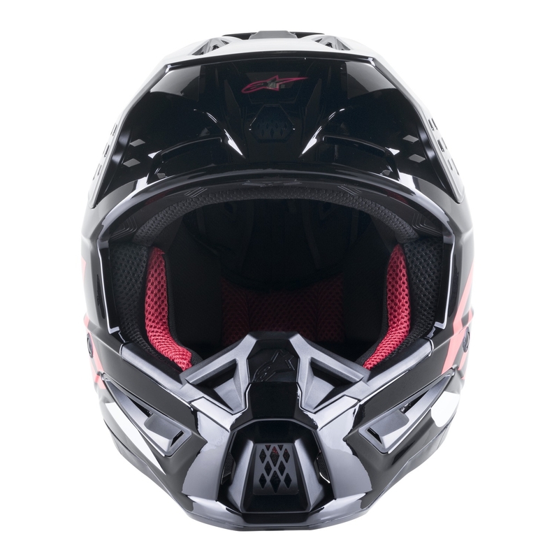 Motokrosová prilba Alpinestars S-M5 Compass čierno-ružová