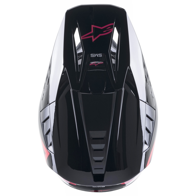 Motokrosová prilba Alpinestars S-M5 Compass čierno-ružová