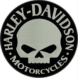Nášivka HD Motorcycles čierno-biela