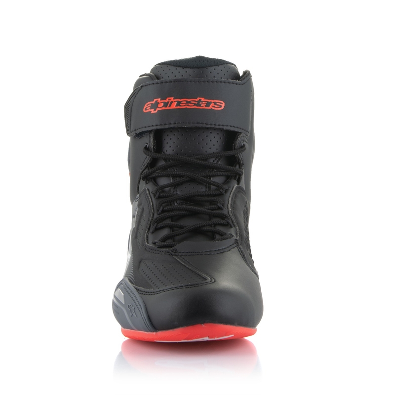 Topánky na motorku Alpinestars Faster-3 čierno-šedo-fluo červená