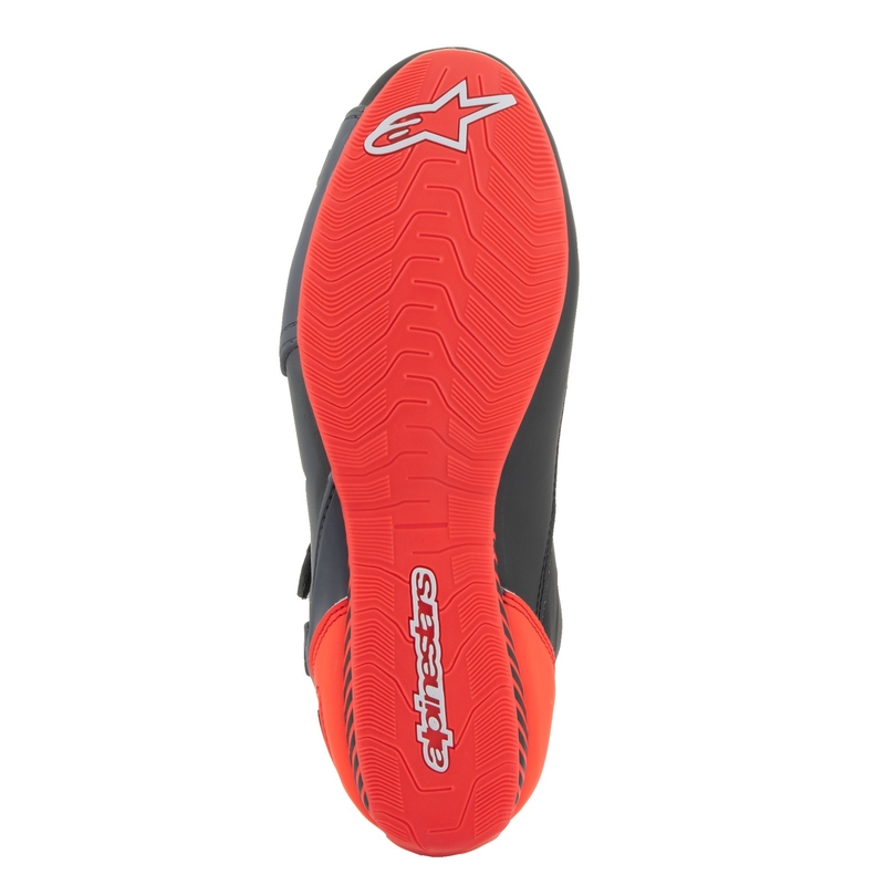 Topánky na motorku Alpinestars Faster-3 čierno-šedo-fluo červená
