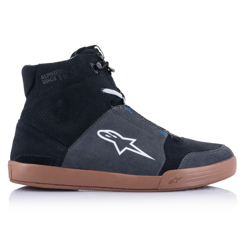 Topánky na motorku Alpinestars Chrome čierno-šedo-hnedo-modré