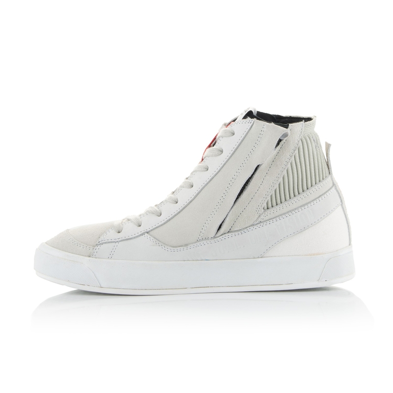 Topánky na motorku Alpinestars Stated bielo-šedé