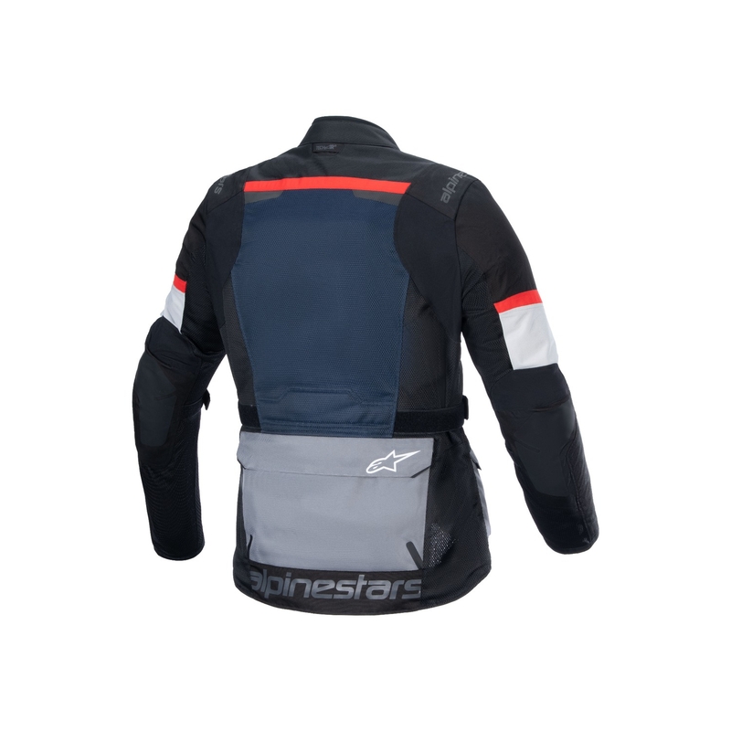 Bunda na motorku Alpinestars Andes Drystar tmavo modro-čierno-svetlo šedá