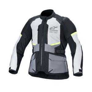 Bunda na motocykel Alpinestars Andes Air Drystar svetlo šedo-tmavo šedo-čierno-fluorescenčno žltá 2024