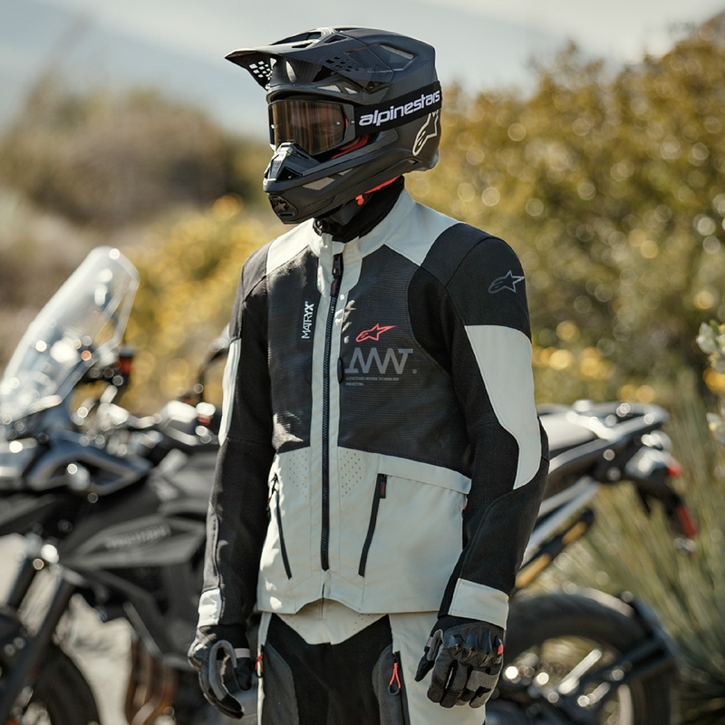 Bunda na motorku Alpinestars Amt 7 Air svetlo šedo-čierna