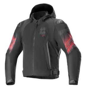 Bunda na motocykel Alpinestars Zaca Air Venom Waterproof čierno/fluorescenčno červená