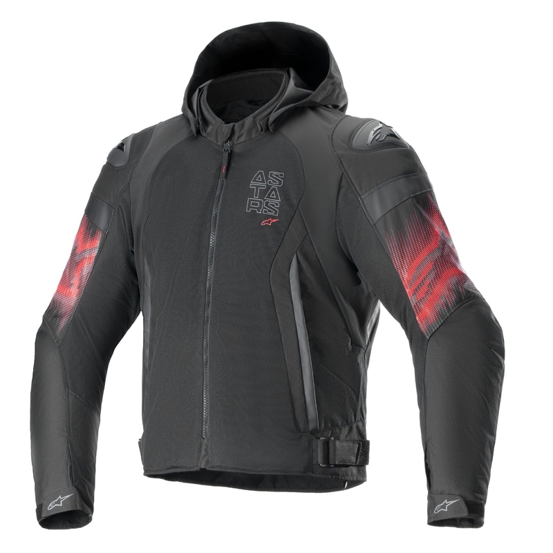 Bunda na motocykel Alpinestars Zaca Air Venom Waterproof čierno/fluorescenčno červená