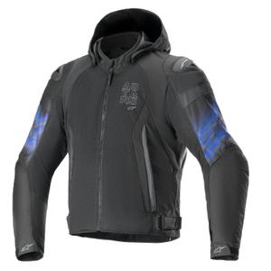 Bunda na motocykel Alpinestars Zaca Air Venom Waterproof čierno/fluorescenčno modrá