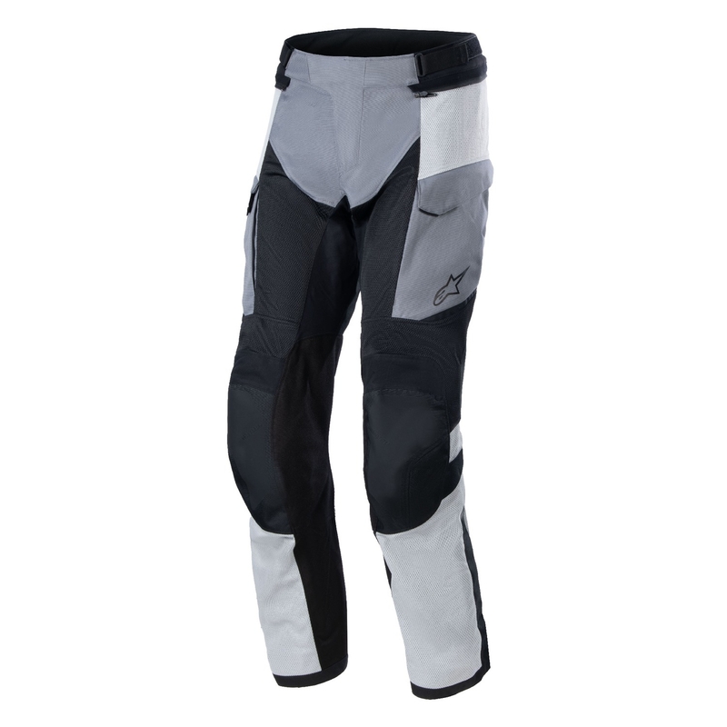 Nohavice na motocykel Alpinestars Andes Air Drystar svetlo šedo-tmavo šedo-čierno-fluorescenčno žlté