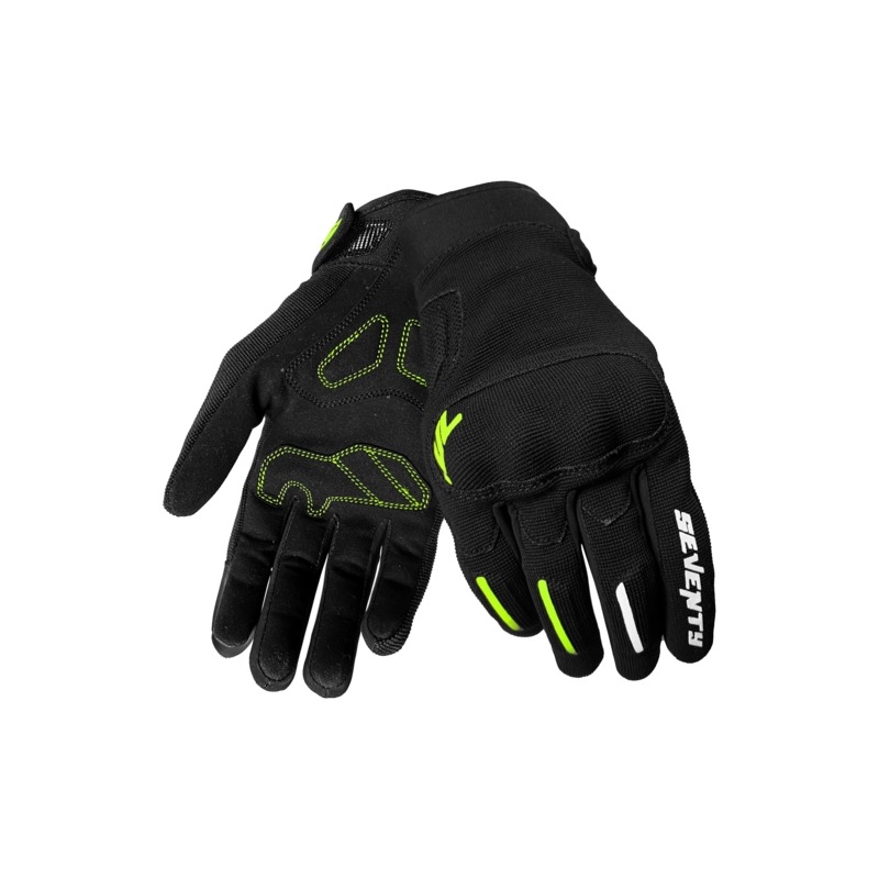 Dámske rukavice na motorku Seventy Degrees SD-C42 Asphalt čierno-fluo žlté
