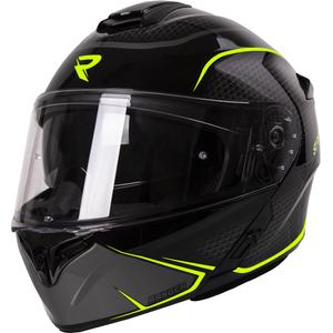 Vyklápacia prilba na motorku Street Racer Ranger čierno-fluo žltá - II. akosť