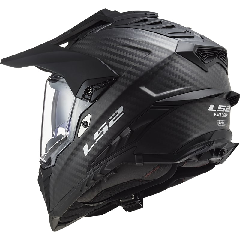 Enduro prilba LS2 MX701 Explorer C Solid Carbon čierna matná - II. akosť