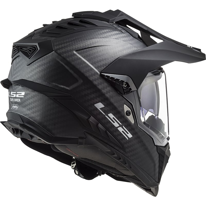 Enduro prilba LS2 MX701 Explorer C Solid Carbon čierna matná - II. akosť