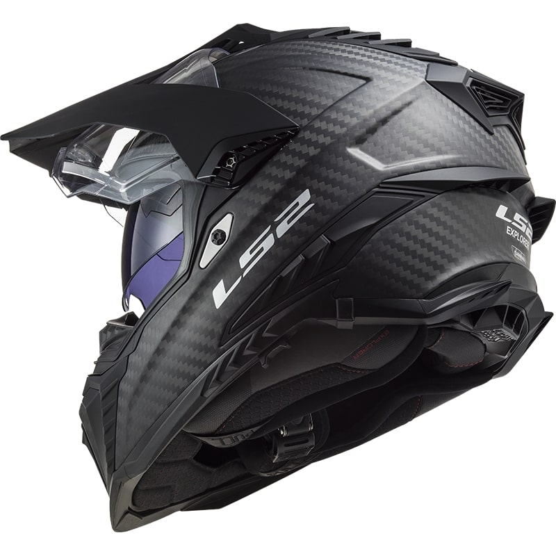 Enduro prilba LS2 MX701 Explorer C Solid Carbon čierna matná - II. akosť