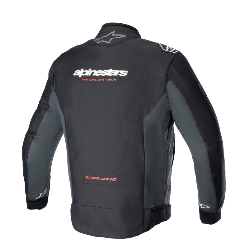 Bunda na motorku Alpinestars Monza Sport čierno-šedo-červeno-biela