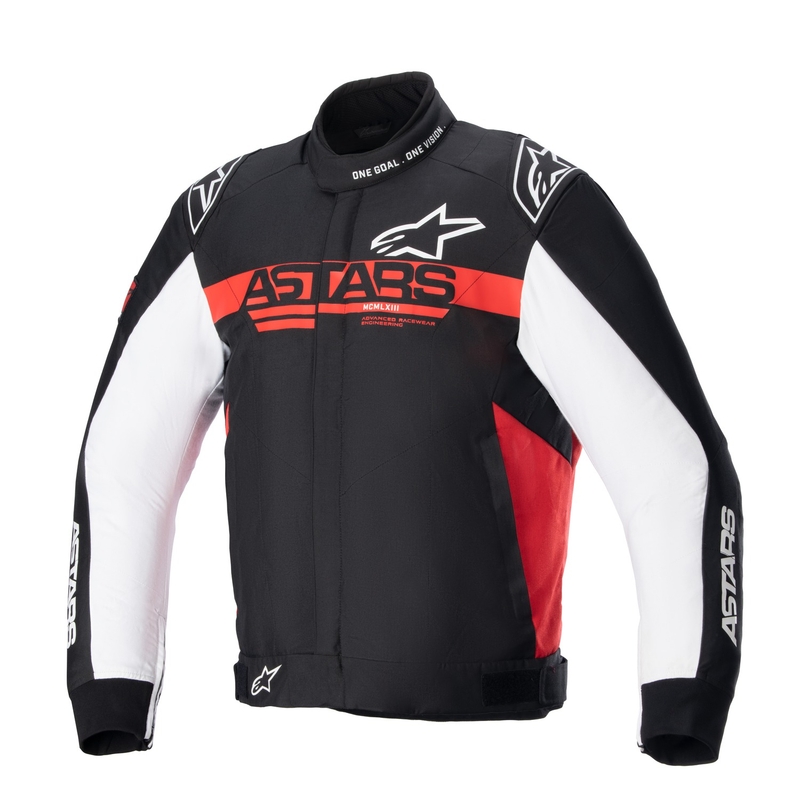 Bunda na motorku Alpinestars Monza Sport čierno-červeno-biela