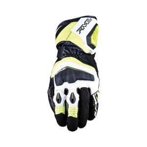 Rukavice na motocykel FIVE RFX4 EVO bielo-fluorescenčno žlté