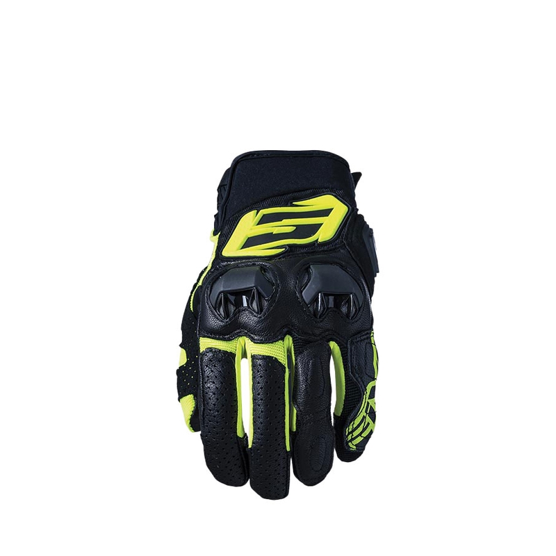 Rukavice na motocykel FIVE SF3 čierno-fluorescenčno žlté