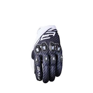 Rukavice na motocykel FIVE Stunt Evo2 fiber čierno-biele